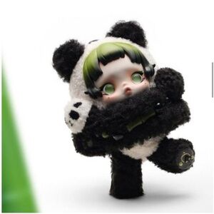 Pop Mart SKULLPANDA LAZY Panda Plush Doll Pendant LIMITED EDITION Green / Black